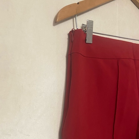 Escada cherry red side zip front seam stretch ankle pants EUC RARE - Picture 4 of 8
